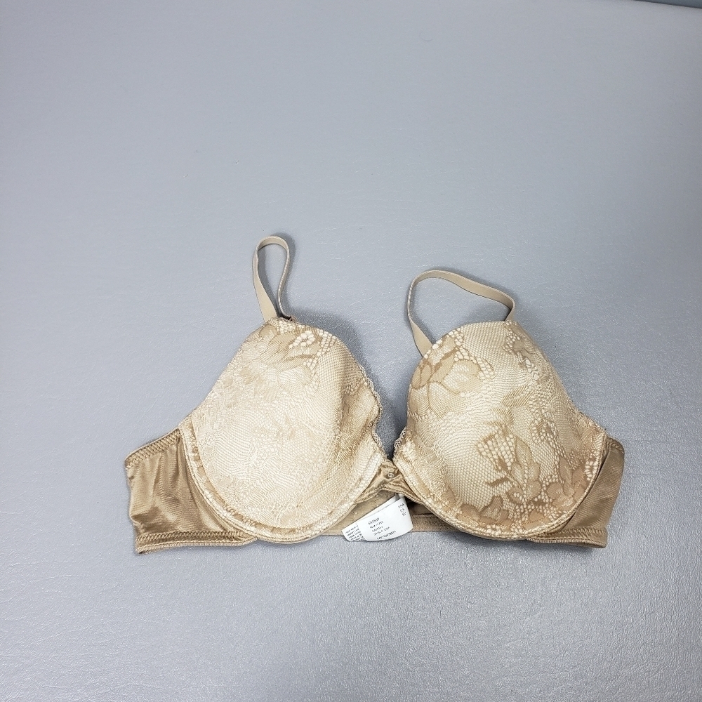 sweet nothings by Maidenform tan lace bra size 34B, underwire,